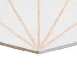 Lux Tile Pergola Beams White 12.5" Hexagon Matte Porcelain Tile