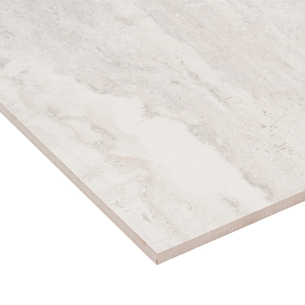 Basic Travertine Cotton White 12x24 Matte Porcelain Tile - Lux Tile