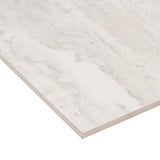 Basic Travertine Cotton White 12x24 Matte Porcelain Tile - Lux Tile