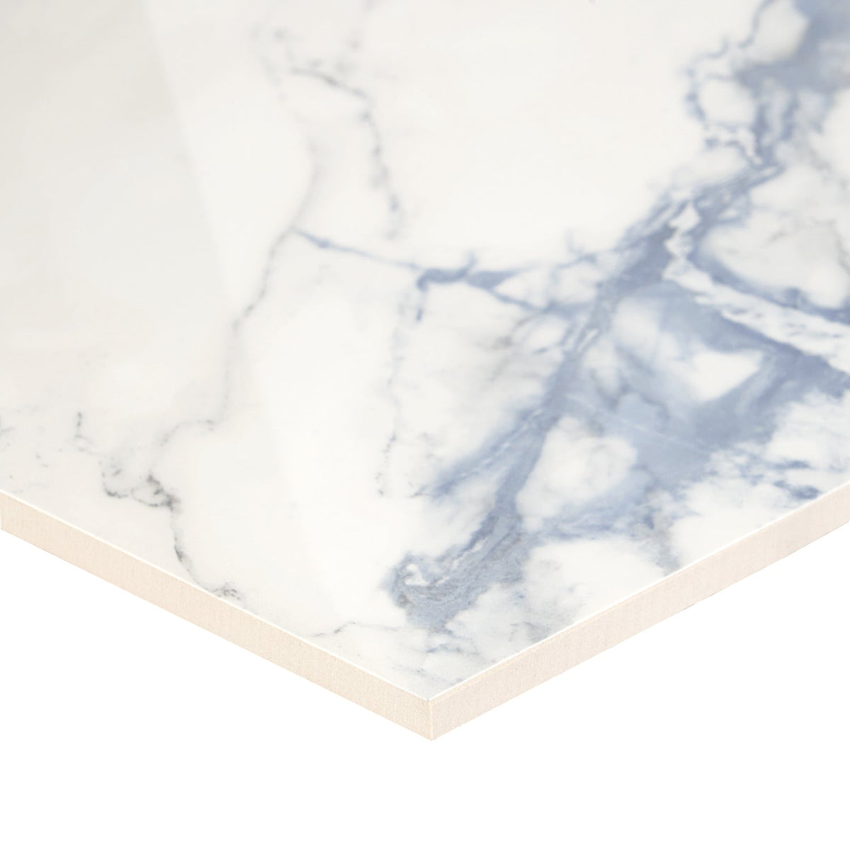 Calacatta Azur 12x24 Polished Porcelain Tile - Lux Tile