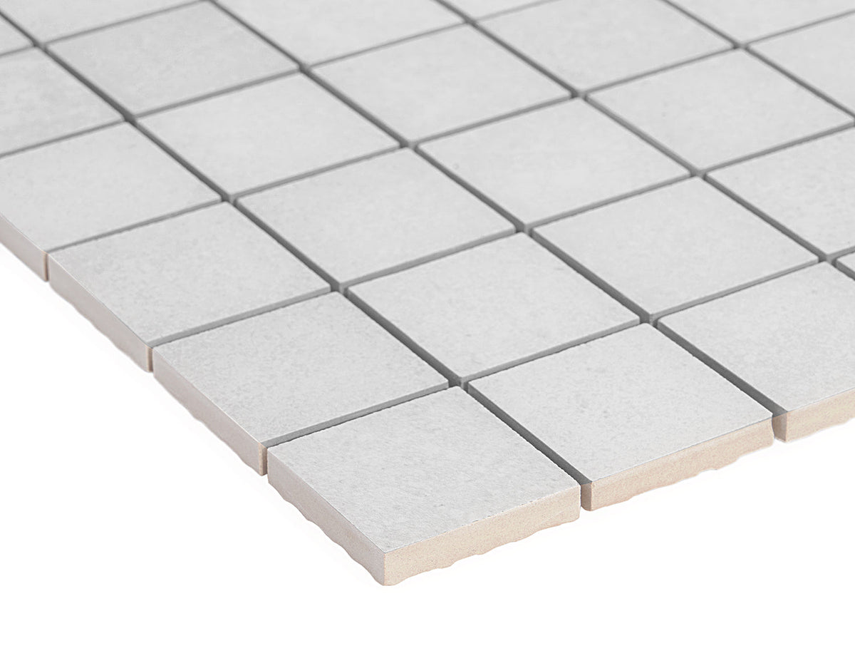 Fordham Bianco Matte Porcelain Mosaic Tile 2x2 - Durable and Elegant