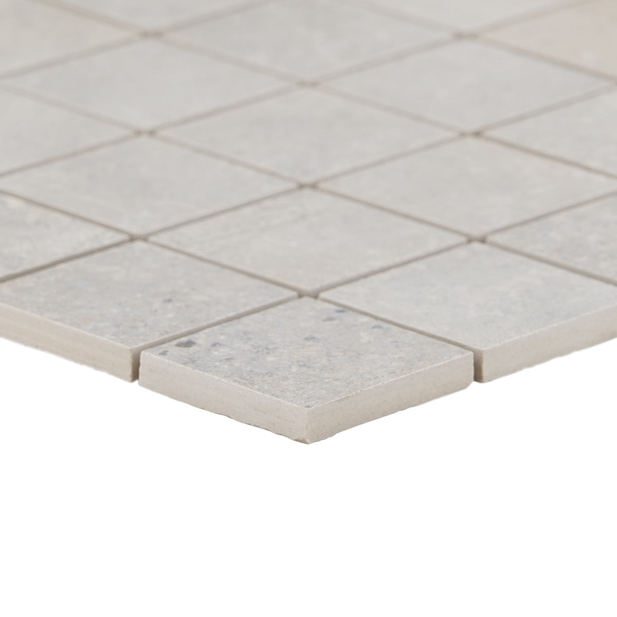 Bronx Argent Silver 2x2 Matte Porcelain Mosaic Tile - Durable Industrial Design