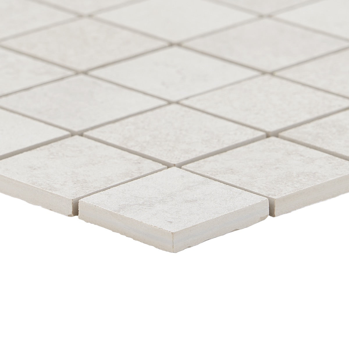 Bronx White Matte Porcelain Mosaic Tile - 2x2 Inches