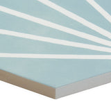 HexArt Deco Turquoise 8" Hexagon Matte Porcelain Tile - Lux Tile