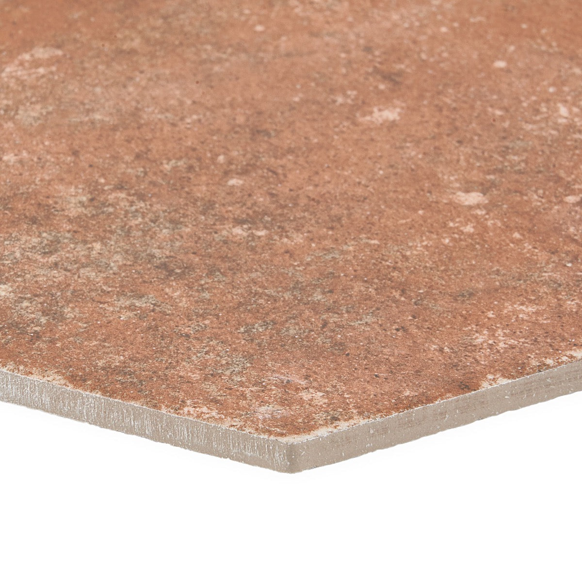 Lux Tile Terra Pompeii Marron 8" Hexagon Matte Porcelain Tile