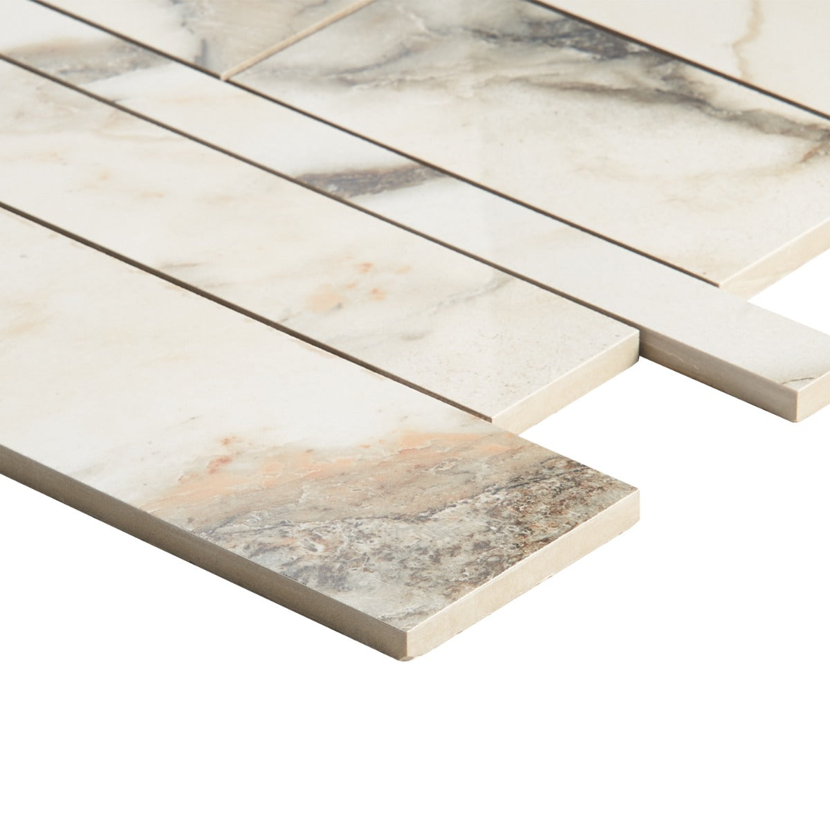 Dreamstone Calacatta Rustico Polished Porcelain Mosaic Tile