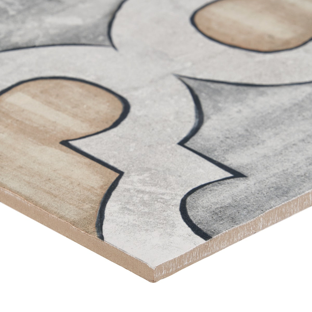 Alesso Deco Picos Beige 8x8 Matte Porcelain Tile - Lux Tile
