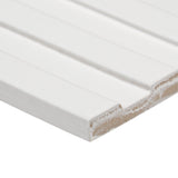 Bariano White 6x16 Fluted 3D Matte Porcelain Tile - Lux Tile