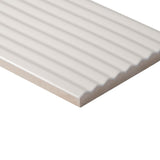 Zeal Linear 3D Matte Porcelain Tile - 5x10 White