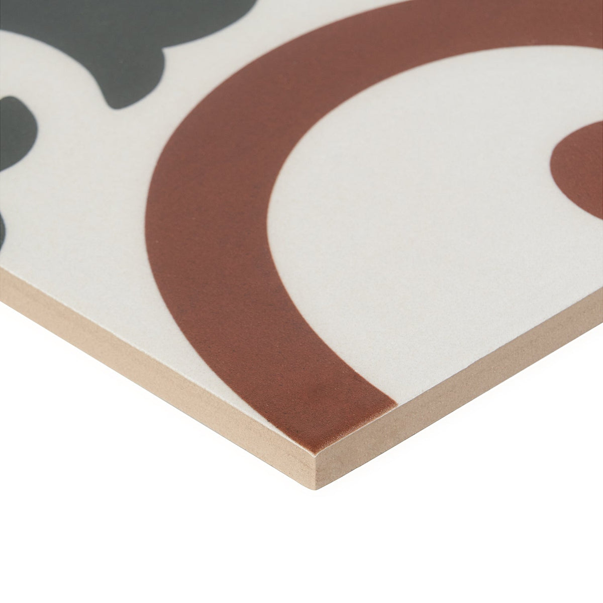 Lapaz Dahlia Red 9x9 Matte Porcelain Tile - Mediterranean Design