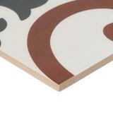 Lapaz Dahlia Red 9x9 Matte Porcelain Tile - Mediterranean Design
