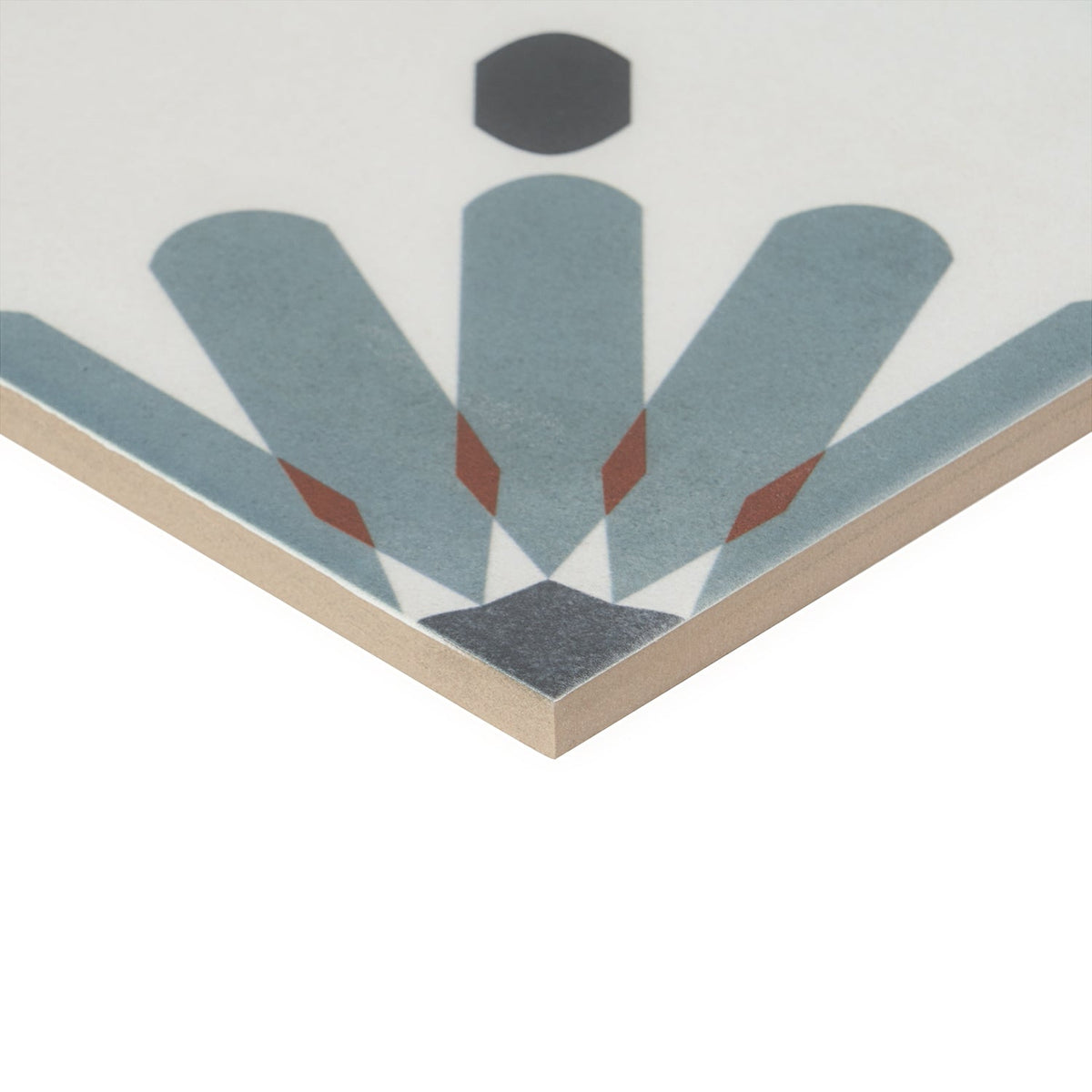 Lapaz Daisy Blue 9x9 Matte Porcelain Tile - Lux Tile