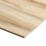 Lumar Waves 3D Travertino Crema Beige 24x48 Matte Porcelain Tile
