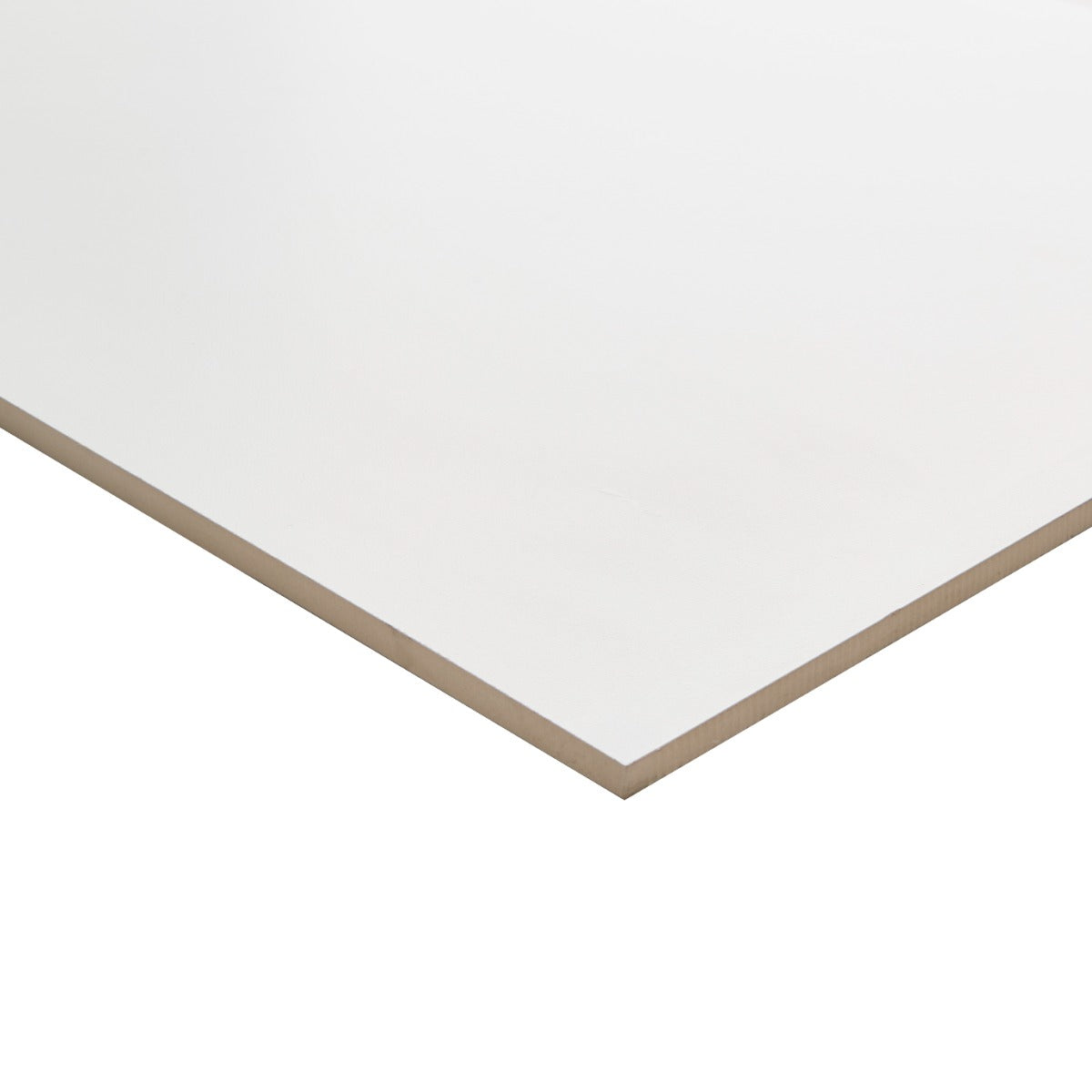Plaster Chalk White Matte Ceramic Tile 18x48 - Lux Tile