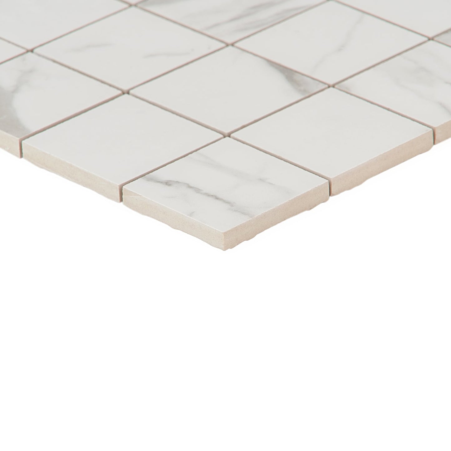 Versilia Statuario Matte Porcelain Mosaic Tile - 2x2