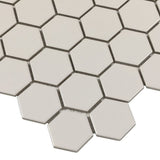 Serenity Pearl Beige 2" Hexagon Matte Porcelain Mosaic Tile - Lux Tile
