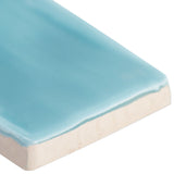 Lux Tile Seaport Aquamarine 2x10 Polished Ceramic Subway Tile