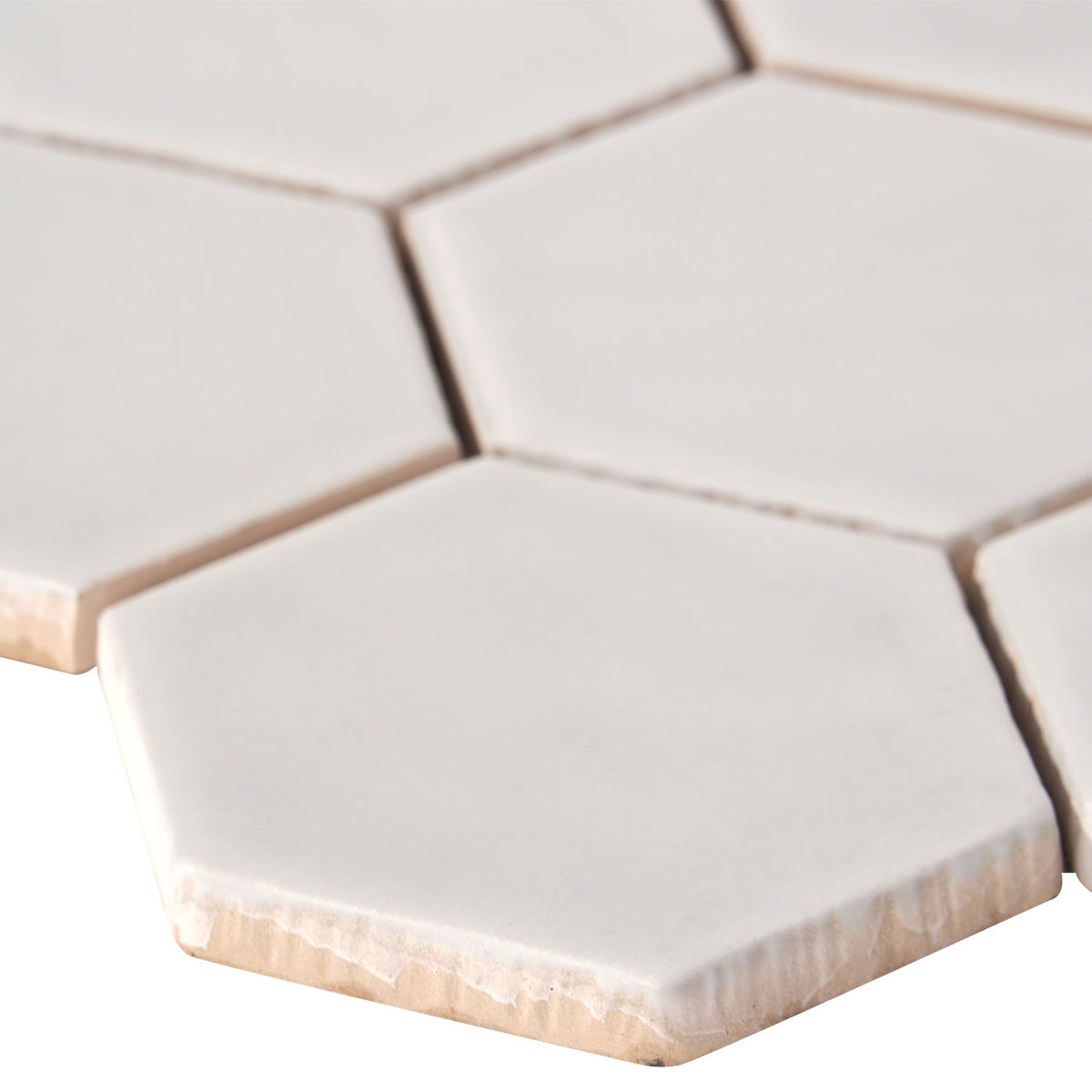 Meadowmere Gray 3" Hexagon Matte Ceramic Tile - Lux Tile