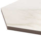 Amalfi Calacatta White 6" Hexagon Matte Porcelain Tile - Lux Tile