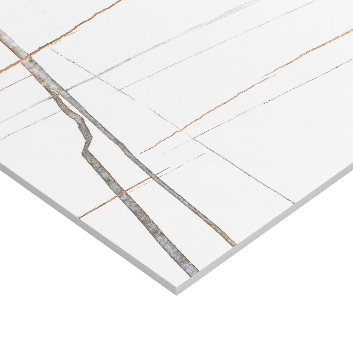 Minera Sahara Blanco White 24x48 Polished Porcelain Tile - Lux Tile