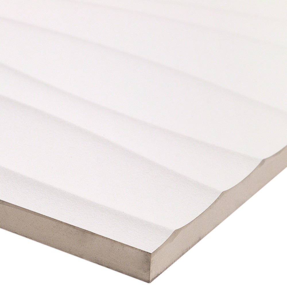 Whistler Slalom White 12x36 Semi-Polished Ceramic Wall Tile