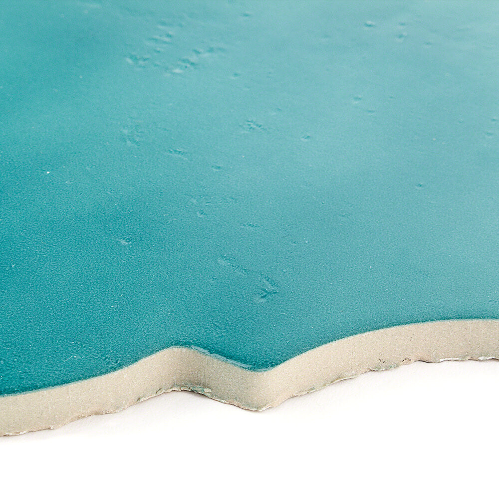 Cavallo Fiji Blue 8x10 Arabesque Glossy Porcelain Tile - Lux Tile