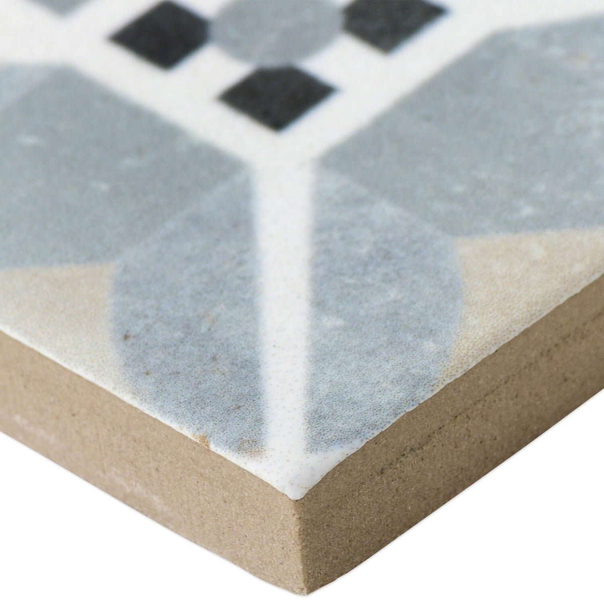 Bella Royale Gray 9x9 Matte Porcelain Tile - Encaustic Look