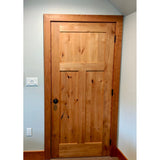 30 in. x 80 in. Krosswood Craftsman 3-Panel Shaker Solid Wood Core Rustic Knotty Alder Interior Door Slab