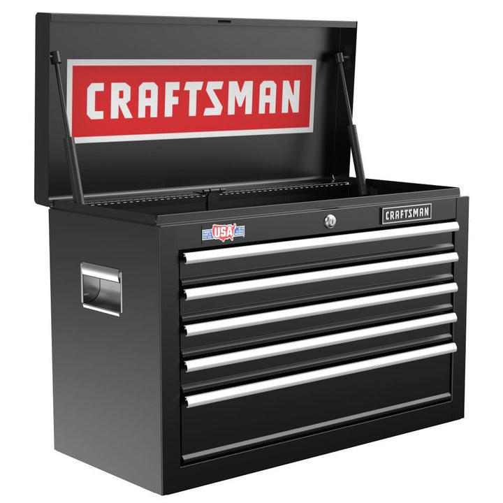 CRAFTSMAN S1000 Series 26-in W x 17.25-in H 5-Drawer Steel Tool Chest, Black
