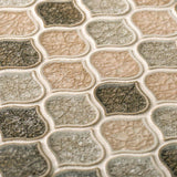 Jeffrey Court Crushed Sunset Beige/Cream 10.75 in. x 10.75 in. Arabesque Glossy Ceramic Mosaic Tile (0.802 sq. ft./Each)
