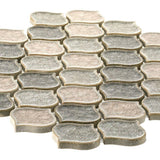 Jeffrey Court Crushed Sunset Beige/Cream 10.75 in. x 10.75 in. Arabesque Glossy Ceramic Mosaic Tile (0.802 sq. ft./Each)