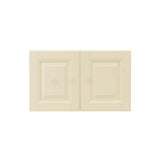 LIFEART CABINETRY Oxford Assembled 30 in. x 18 in. x 12 in. Wall Cabinet with 2 Raised-Panel Doors no Shelf in Creamy White