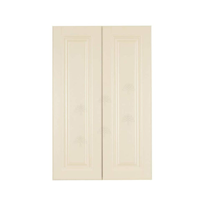 LIFEART CABINETRY Oxford Creamy White Plywood Raised Panel Stock Assembled Wall Kitchen Cabinet (36 in. W x 42 in. H x 12 in. D)