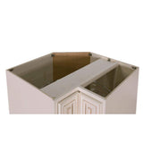 LIFEART CABINETRY Princeton Assembled 33 in. x 34.5 in. x 24 in. Base Lazy Susan Cabinet in Creamy White
