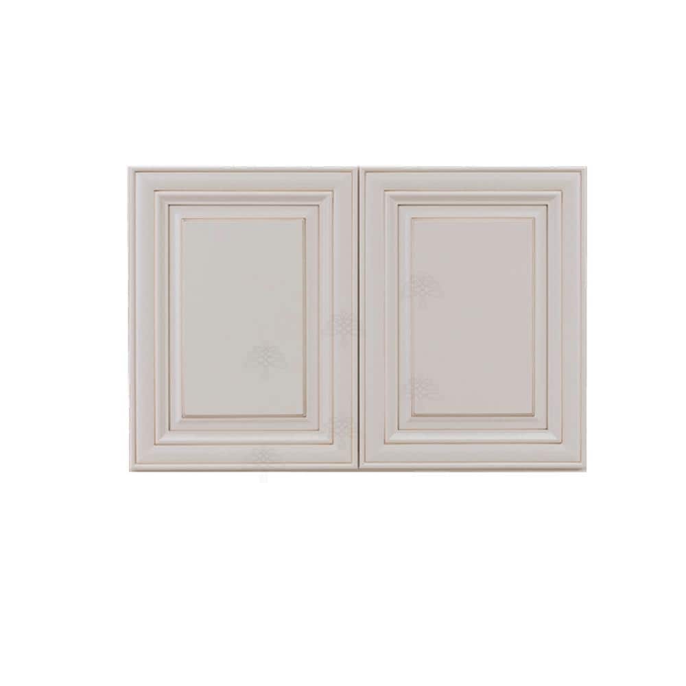 LIFEART CABINETRY Princeton Assembled 36 in. x 24 in. x 24 in. Wall Cabinet with 2 Doors 1 Shelf in Creamy White