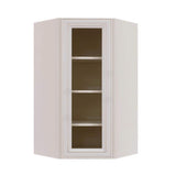 LIFEART CABINETRY Princeton Assembled 24 in. x 42 in. x 15 in. Wall Diagonal Mullion Door Cabinet with 2 Doors in Creamy White
