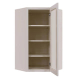 LIFEART CABINETRY Princeton Assembled 24 in. x 42 in. x 15 in. Wall Diagonal Mullion Door Cabinet with 2 Doors in Creamy White