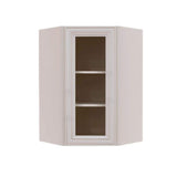 LIFEART CABINETRY Princeton Assembled 24 in. x 36 in. x 12 in. Wall Diagonal Mullion Door Cabinet with 2 Doors in Creamy White