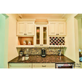 LIFEART CABINETRY Princeton Assembled 24 in. x 42 in. x 12 in. Wall Diagonal Mullion Door Cabinet with 2 Doors in Creamy White