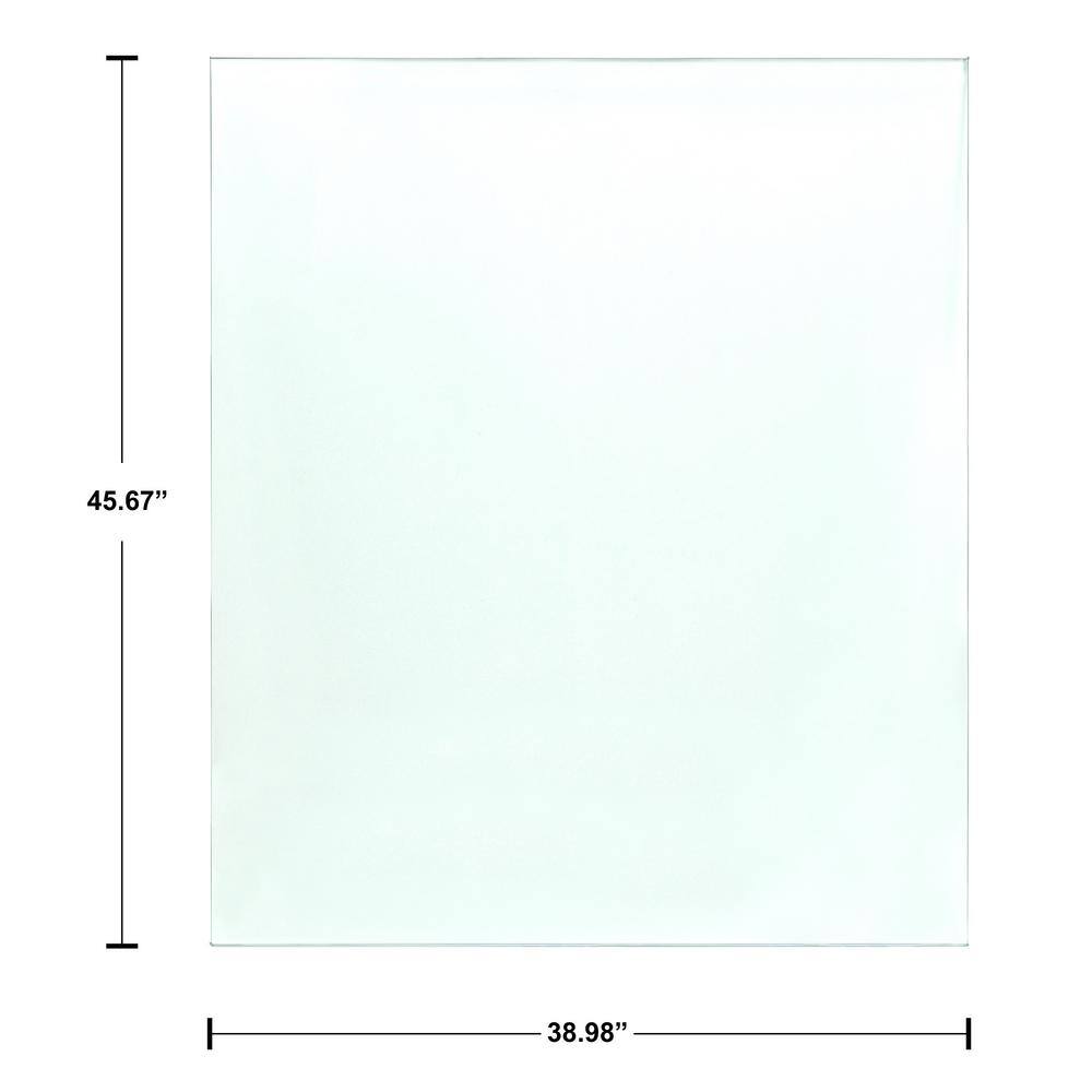 CREATIVE SURFACES 48 in. x 39 in. x 0.53 in. Laminated Tempered Glass Panel Kit
