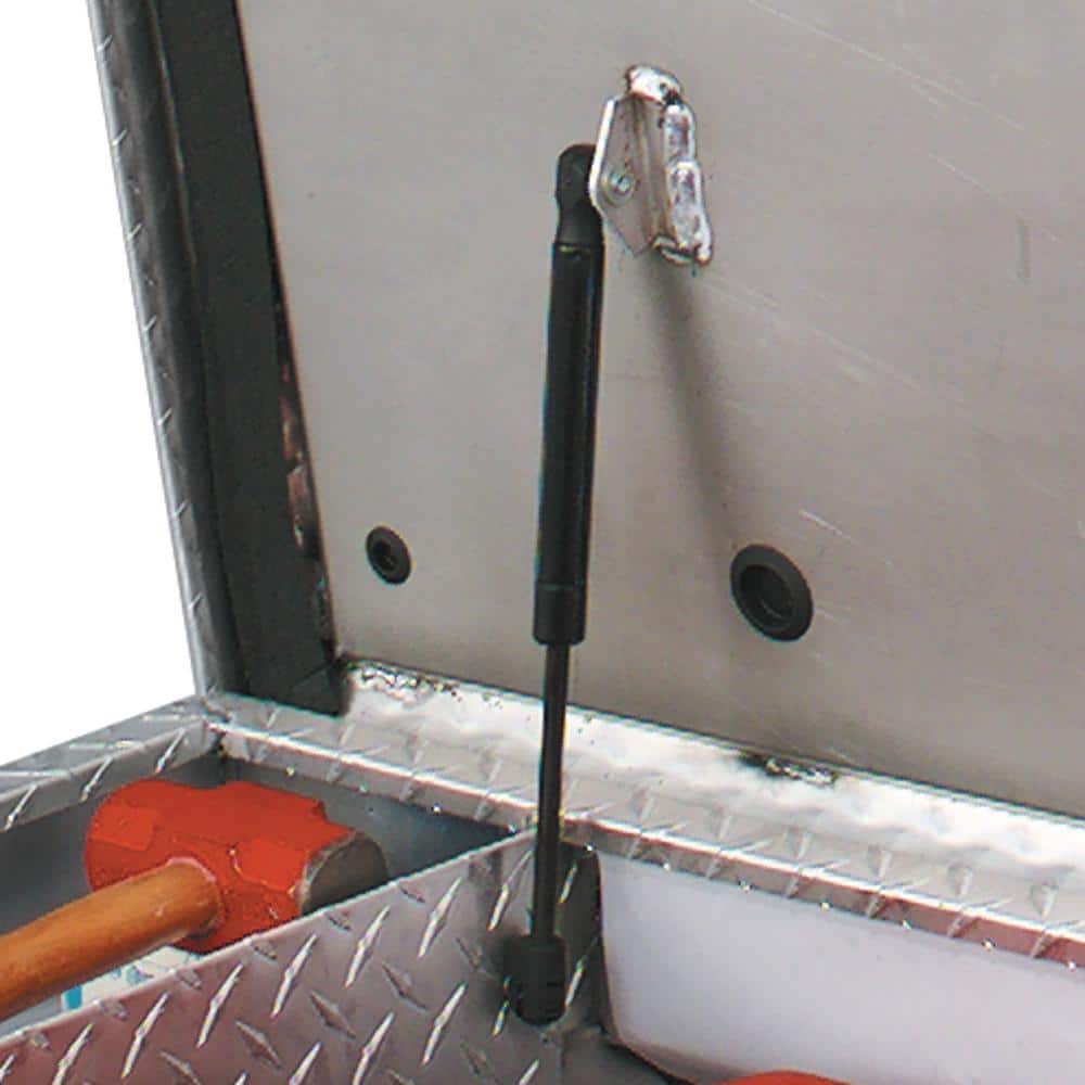 Delta 70 in. Diamond Plate Aluminum Full-Size Crossbed Truck Tool Box, Dual Mid-Lid
