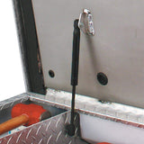 Delta 70 in. Diamond Plate Aluminum Full-Size Crossbed Truck Tool Box, Dual Mid-Lid