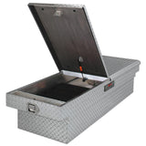 Delta 70 in. Diamond Plate Aluminum Full-Size Crossbed Truck Tool Box, Dual Mid-Lid