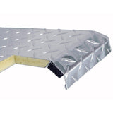 Delta 70 in. Diamond Plate Aluminum Full-Size Crossbed Truck Tool Box, Dual Mid-Lid
