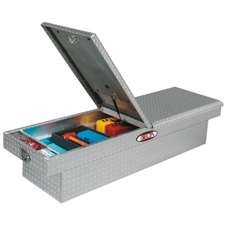 Delta 70 in. Diamond Plate Aluminum Full-Size Crossbed Truck Tool Box