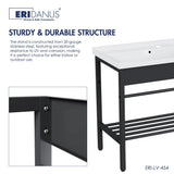 Eridanus Branson 32 in. Freestanding Vitreous China Laundry Sink with Cabinet