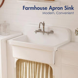 Eridanus Mason 15 Gal. Wall Mount Laundry Utility Sink - Crisp White