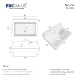 Eridanus Mason 15 Gal. Wall Mount Laundry Utility Sink - Crisp White