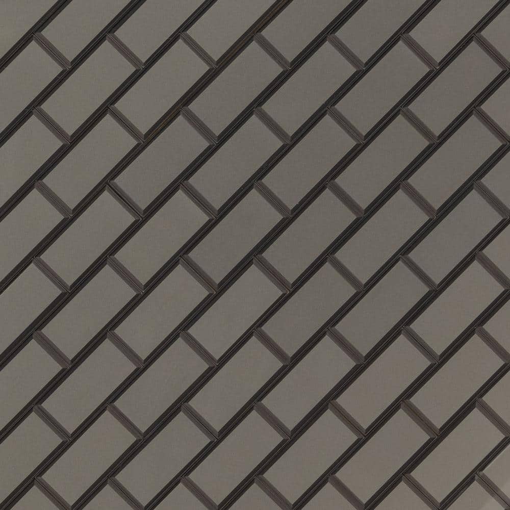 MSI Crisson Bevel Subway Peel and Stick 12 in. x 12 in. x 4 mm Glass Mosaic Tile (19.6 sq. ft./Case)