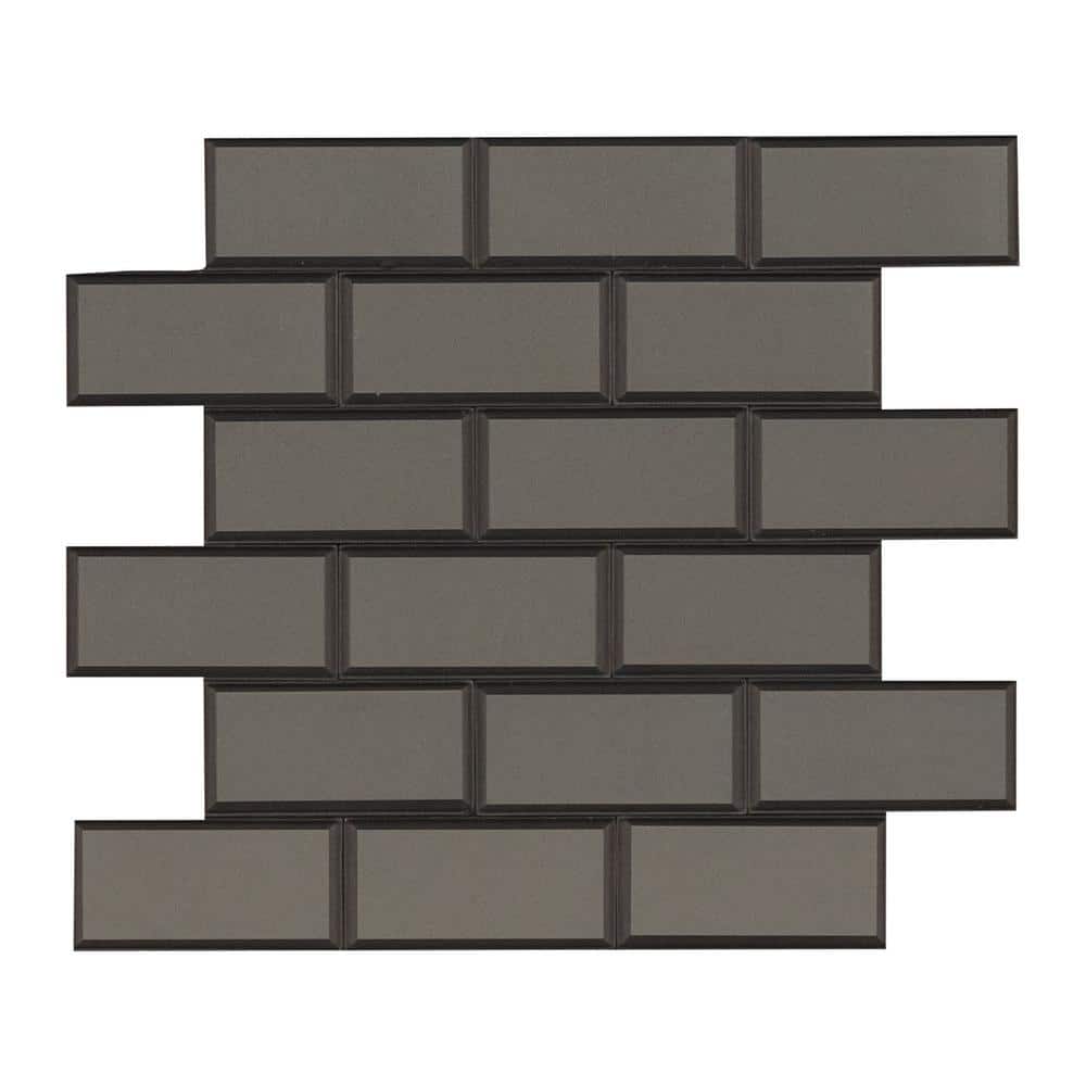 MSI Crisson Bevel Subway Peel and Stick 12 in. x 12 in. x 4 mm Glass Mosaic Tile (19.6 sq. ft./Case)